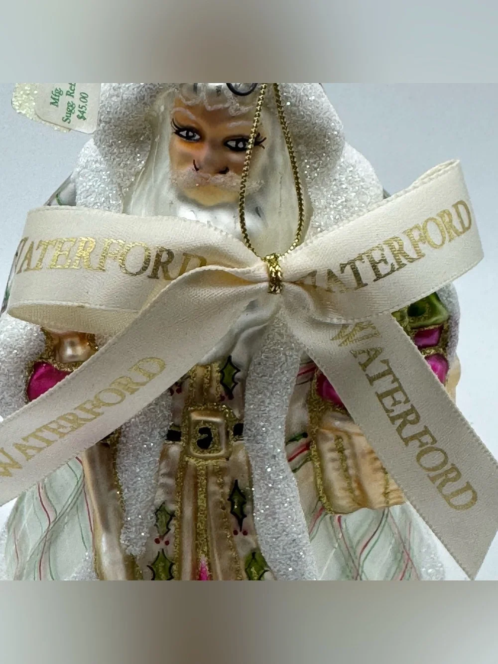 Waterford Holiday Heirlooms Old World Santa Glass Ornament Handmade in Poland